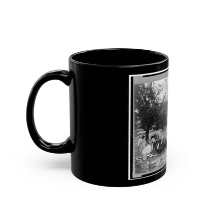 Gettysburg Camp Of Captain Huft (U.S. Civil War) Black Coffee Mug-The Sticker Space