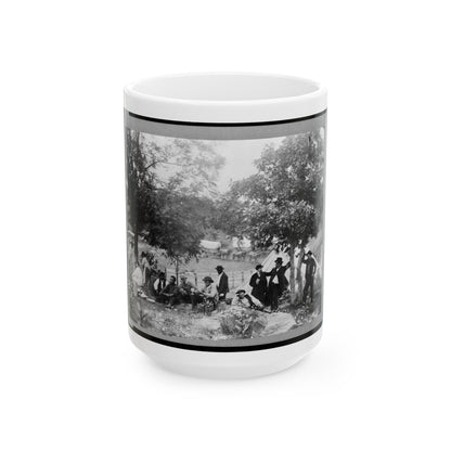 Gettysburg Camp Of Captain Huft (U.S. Civil War) White Coffee Mug-15oz-The Sticker Space