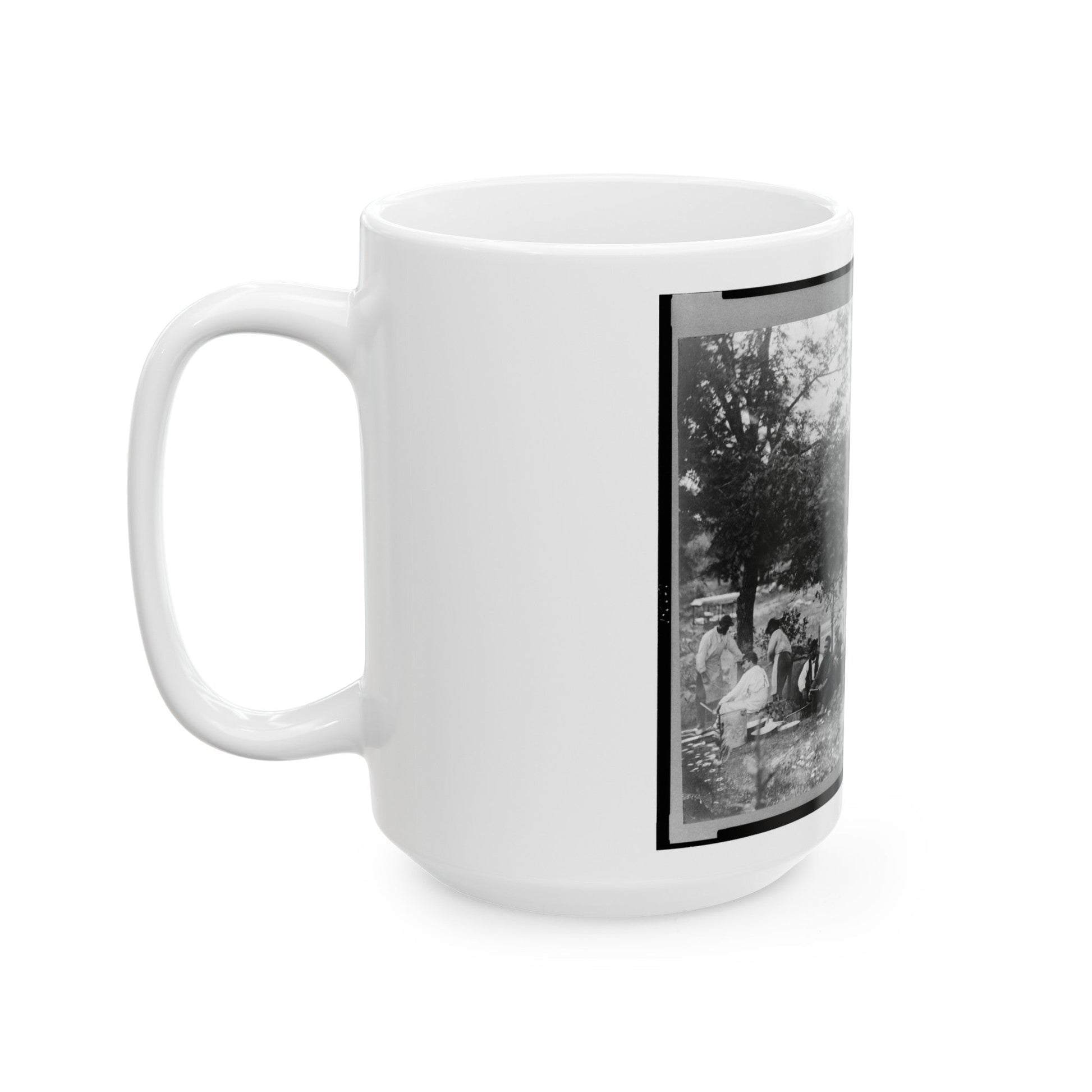 Gettysburg Camp Of Captain Huft (U.S. Civil War) White Coffee Mug-The Sticker Space