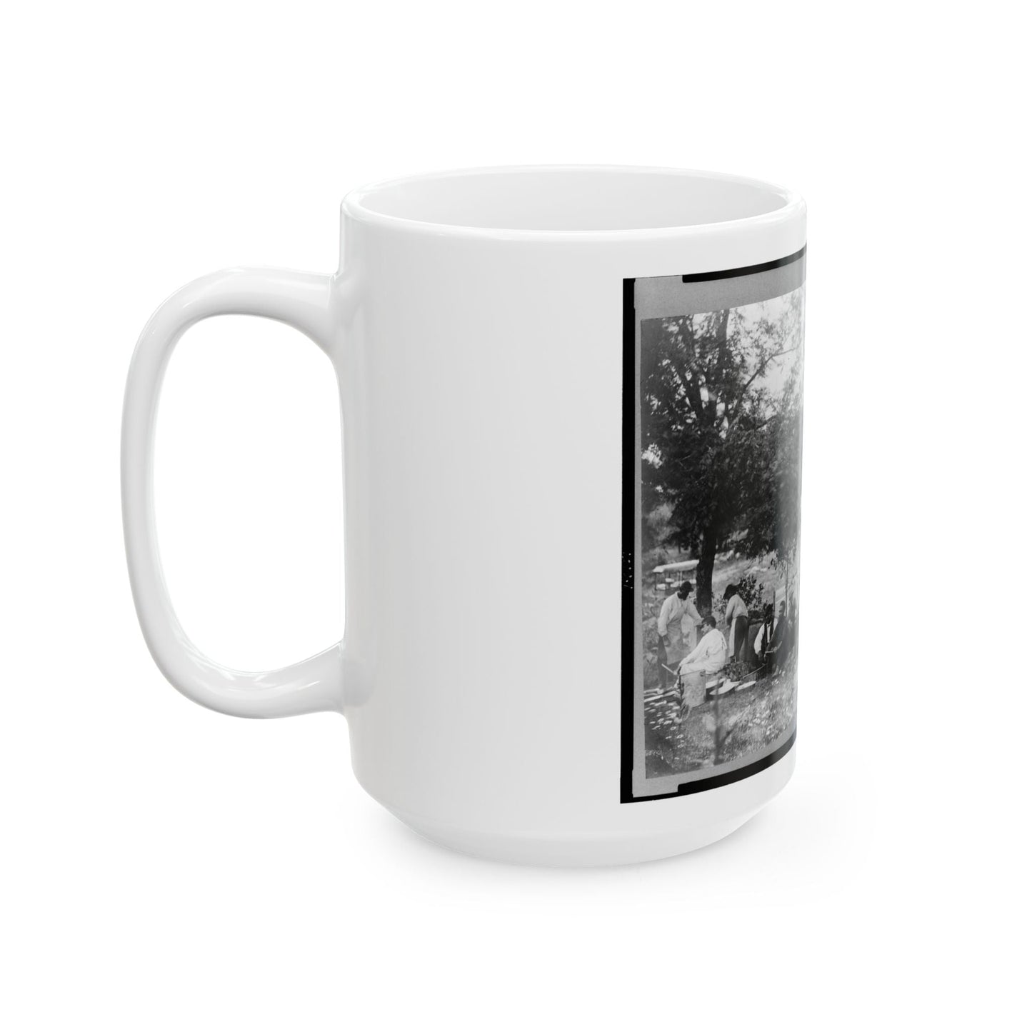 Gettysburg Camp Of Captain Huft (U.S. Civil War) White Coffee Mug