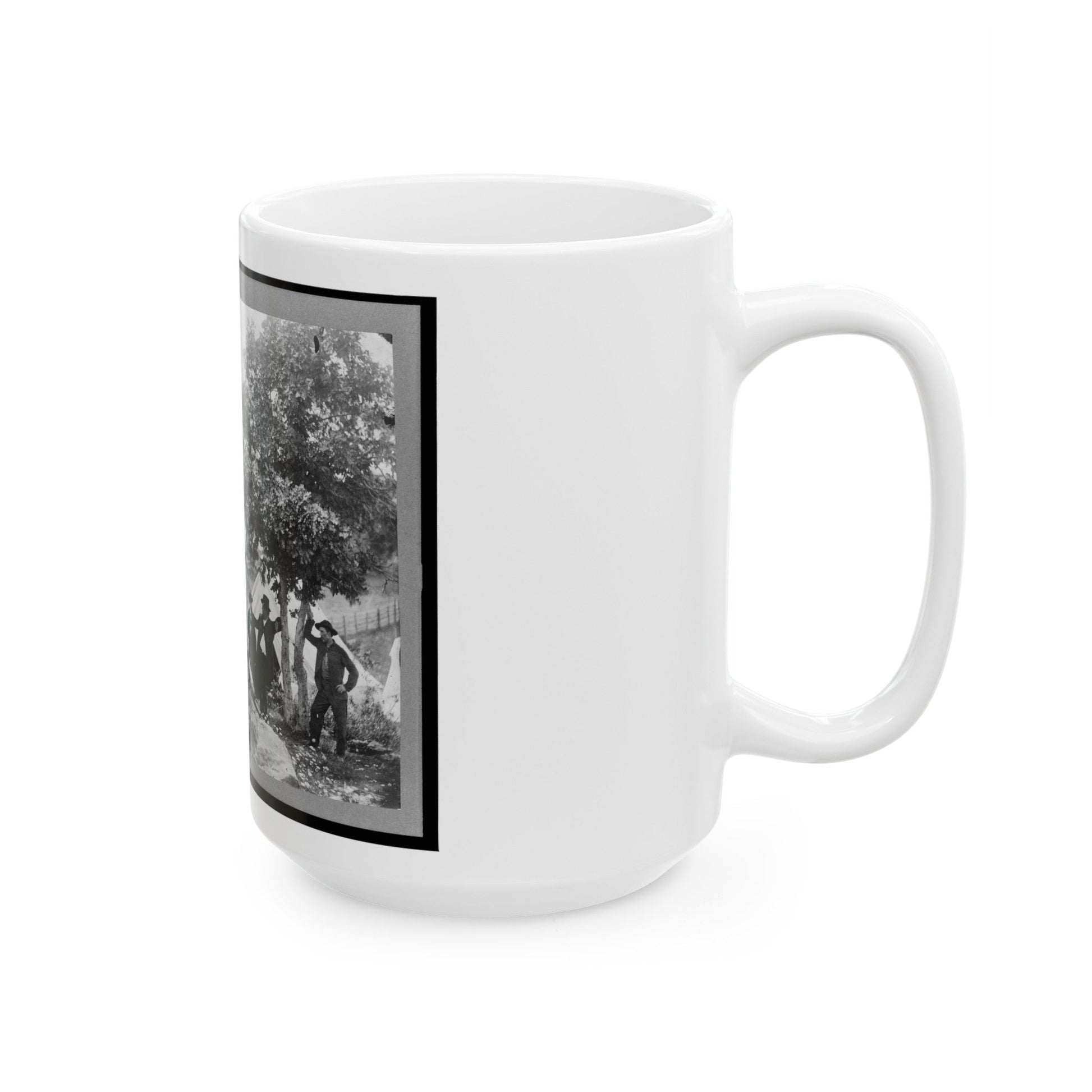 Gettysburg Camp Of Captain Huft (U.S. Civil War) White Coffee Mug-The Sticker Space