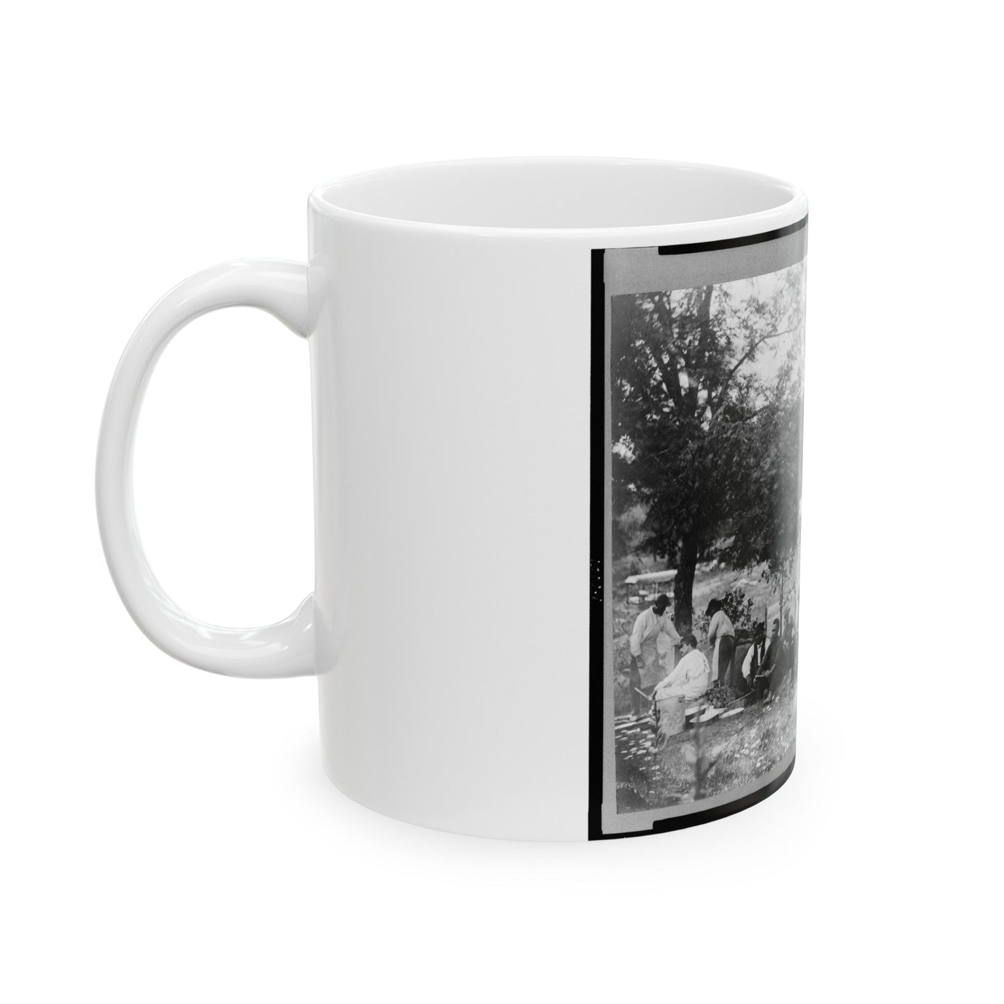 Gettysburg Camp Of Captain Huft (U.S. Civil War) White Coffee Mug-The Sticker Space