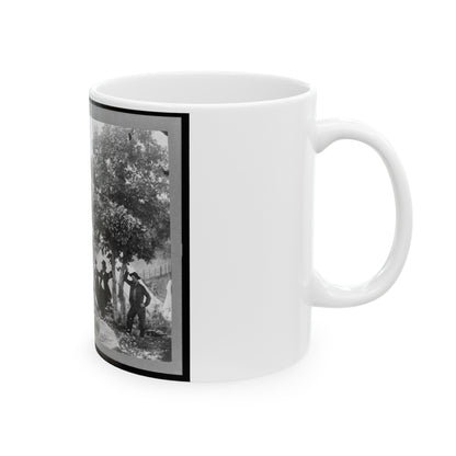 Gettysburg Camp Of Captain Huft (U.S. Civil War) White Coffee Mug-The Sticker Space