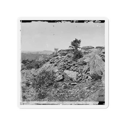 Gettysburg, Pa. Breastworks On Left Wing Of The Federal Line (U.S. Civil War) Refrigerator Magnet 2 Inch Die-Cut - The Sticker Space