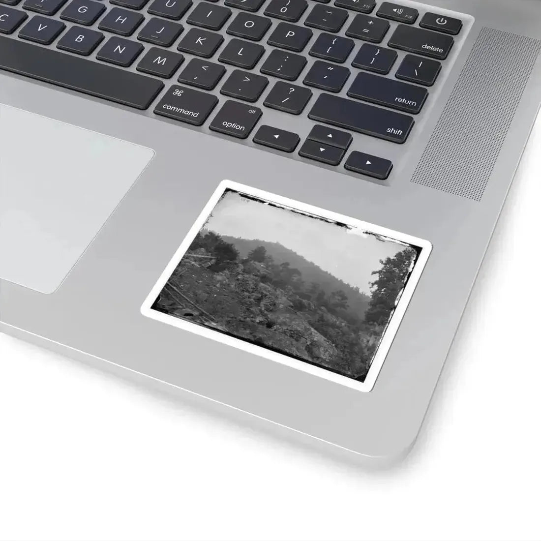 Gettysburg, Pa. Breastworks on Little Round Top; Round Top in Distance (U.S. Civil War) STICKER Vinyl Kiss-Cut Decal - The Sticker Space