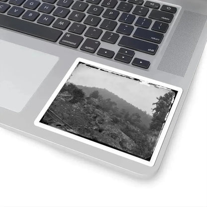 Gettysburg, Pa. Breastworks on Little Round Top; Round Top in Distance (U.S. Civil War) STICKER Vinyl Kiss-Cut Decal - The Sticker Space