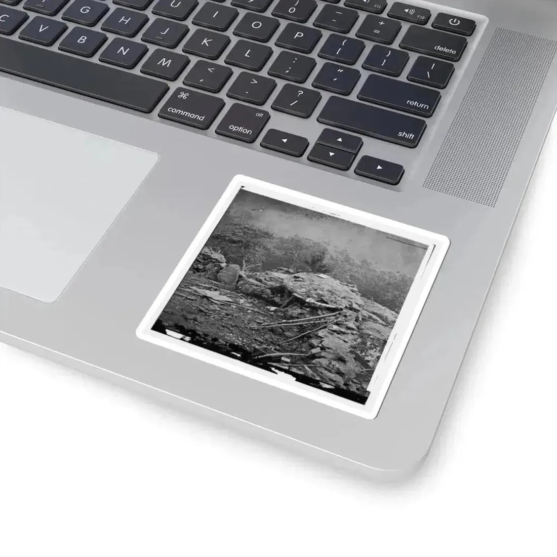 Gettysburg, Pa. Interior View of Breastworks on Extreme Left of the Federal Line (U.S. Civil War) STICKER Vinyl Kiss-Cut Decal - The Sticker Space