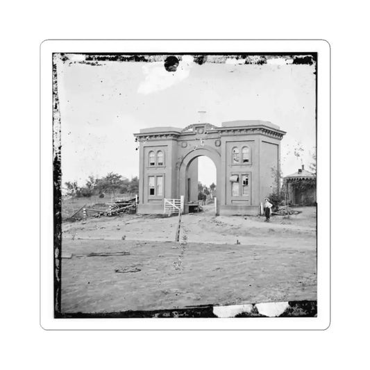 Gettysburg, Pa. The Cemetery Gatehouse (U.S. Civil War) STICKER Vinyl Kiss-Cut Decal 2 Inch White - The Sticker Space