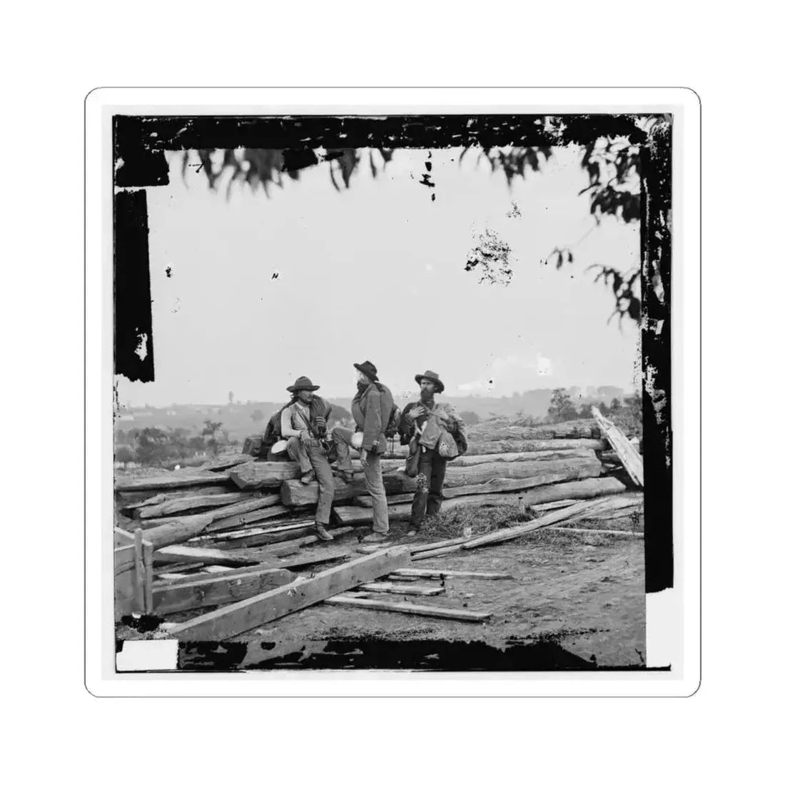 Gettysburg, Pa. Three Confederate Prisoners (U.S. Civil War) STICKER Vinyl Kiss-Cut Decal 4 Inch White - The Sticker Space