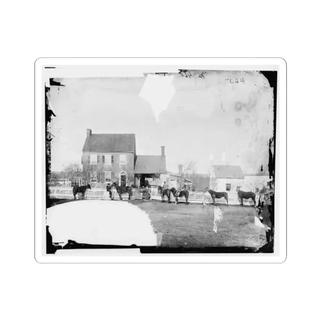 Gettysburg, Pa., Vicinity. G.J. White's House (U.S. Civil War) STICKER Vinyl Kiss-Cut Decal 2 Inch White - The Sticker Space