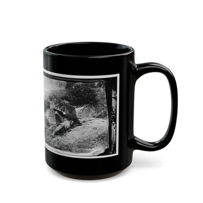 Gettysburg, Pa. Alfred R. Waud, Artist Of Harper's Weekly, Sketching On Battlefield (U.S. Civil War) Black Coffee Mug-The Sticker Space