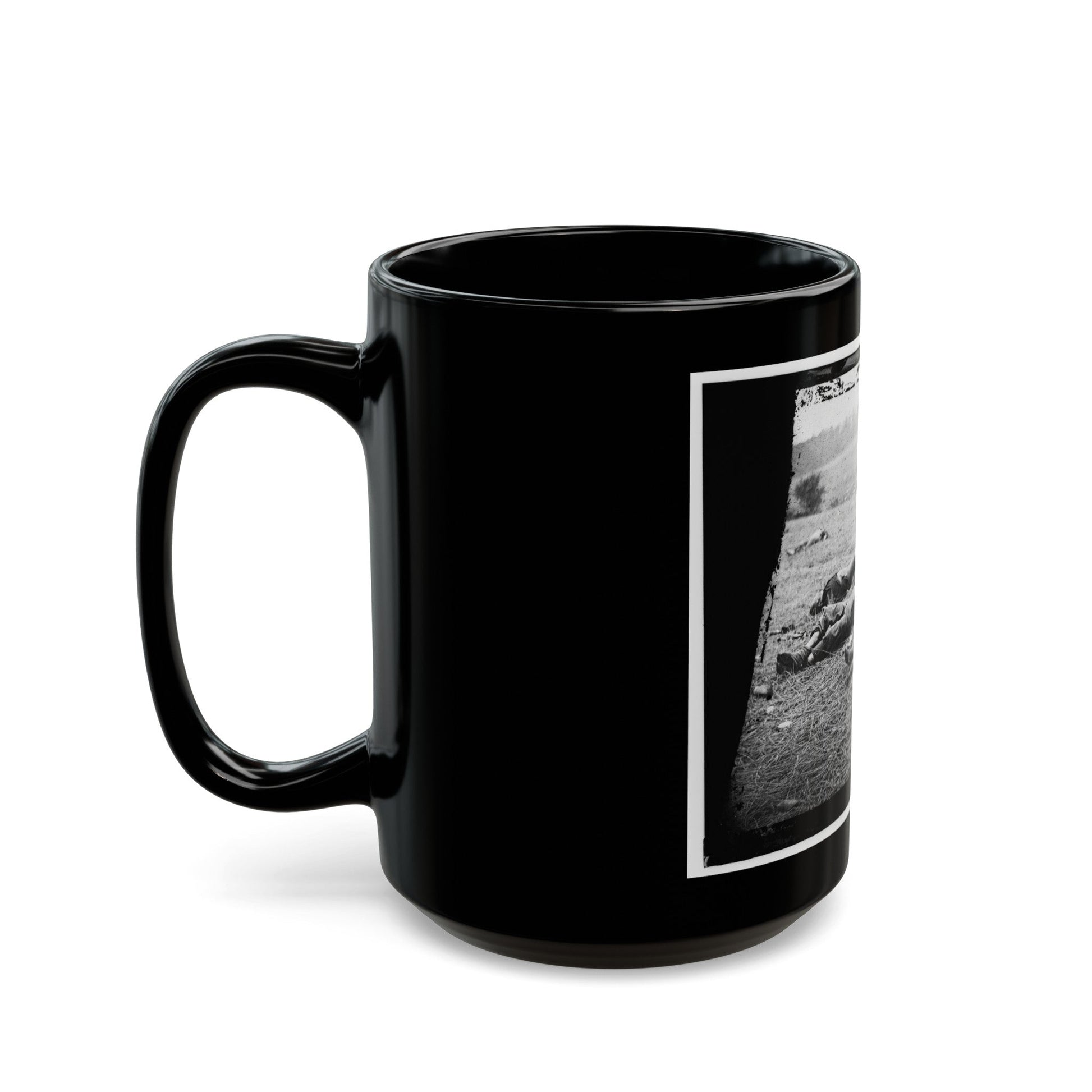 Gettysburg, Pa. Bodies Of Federal Soldiers, Killed On July 1, Near The Mcpherson Woods (U.S. Civil War) Black Coffee Mug-The Sticker Space