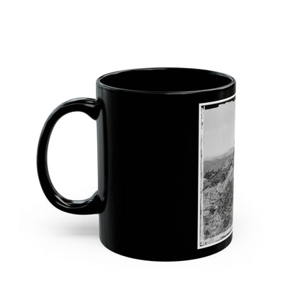 Gettysburg, Pa. Breastworks On Left Wing Of The Federal Line (U.S. Civil War) Black Coffee Mug-The Sticker Space