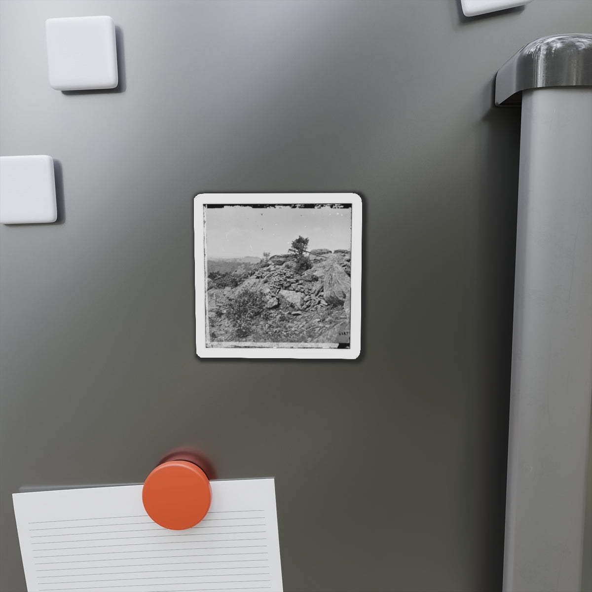 Gettysburg, Pa. Breastworks On Left Wing Of The Federal Line (U.S. Civil War) Refrigerator Magnet-The Sticker Space