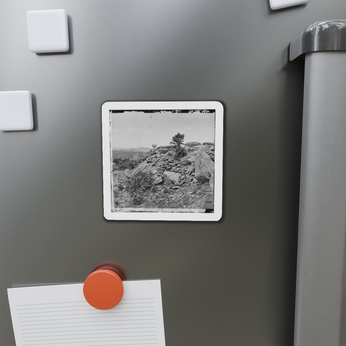 Gettysburg, Pa. Breastworks On Left Wing Of The Federal Line (U.S. Civil War) Refrigerator Magnet-The Sticker Space