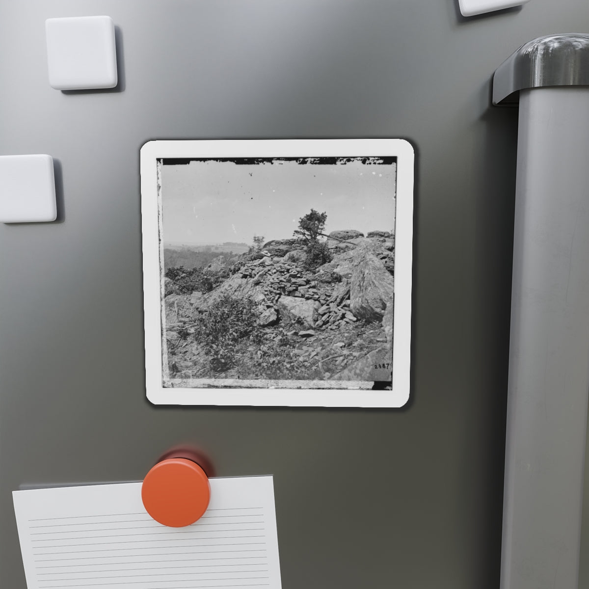 Gettysburg, Pa. Breastworks On Left Wing Of The Federal Line (U.S. Civil War) Refrigerator Magnet-The Sticker Space