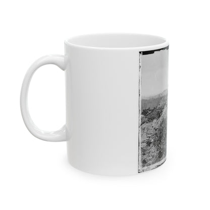 Gettysburg, Pa. Breastworks On Left Wing Of The Federal Line (U.S. Civil War) White Coffee Mug-The Sticker Space