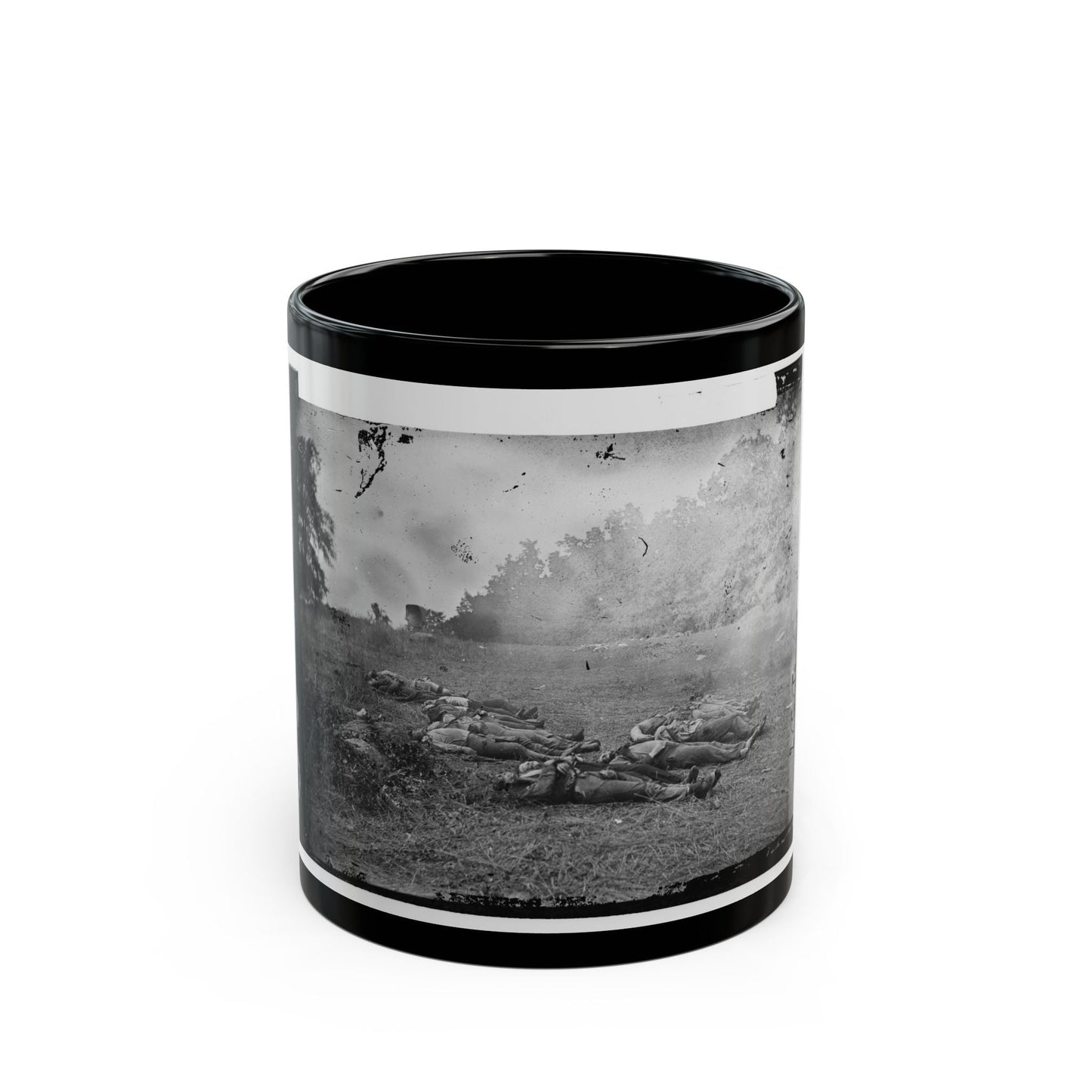 Gettysburg, Pa. Confederate Dead At The Edge Of The Rose Woods, July 5, 1863 (U.S. Civil War) Black Coffee Mug