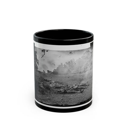 Gettysburg, Pa. Confederate Dead At The Edge Of The Rose Woods, July 5, 1863 (U.S. Civil War) Black Coffee Mug-11oz-The Sticker Space