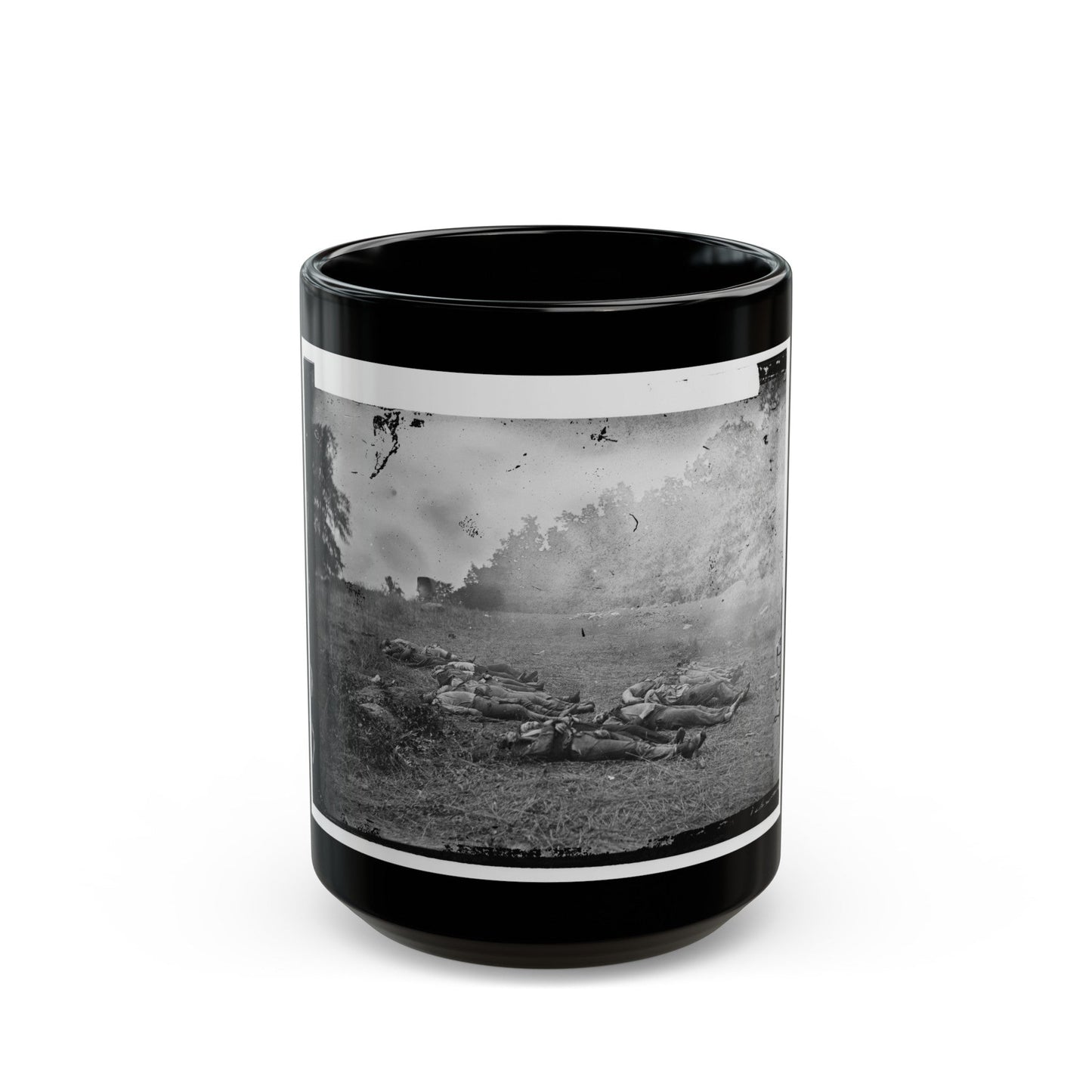 Gettysburg, Pa. Confederate Dead At The Edge Of The Rose Woods, July 5, 1863 (U.S. Civil War) Black Coffee Mug-15oz-The Sticker Space