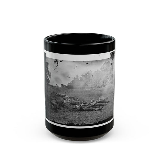 Gettysburg, Pa. Confederate Dead At The Edge Of The Rose Woods, July 5, 1863 (U.S. Civil War) Black Coffee Mug-15oz-The Sticker Space