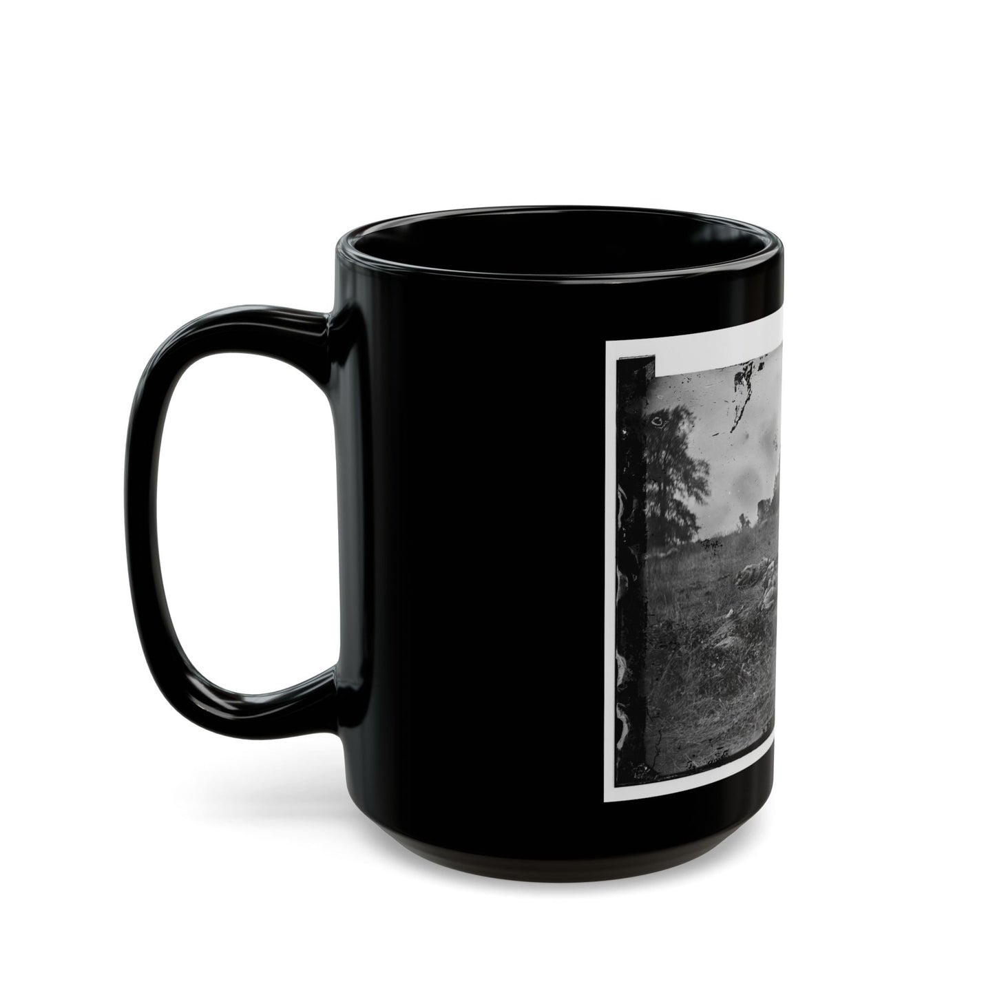 Gettysburg, Pa. Confederate Dead At The Edge Of The Rose Woods, July 5, 1863 (U.S. Civil War) Black Coffee Mug