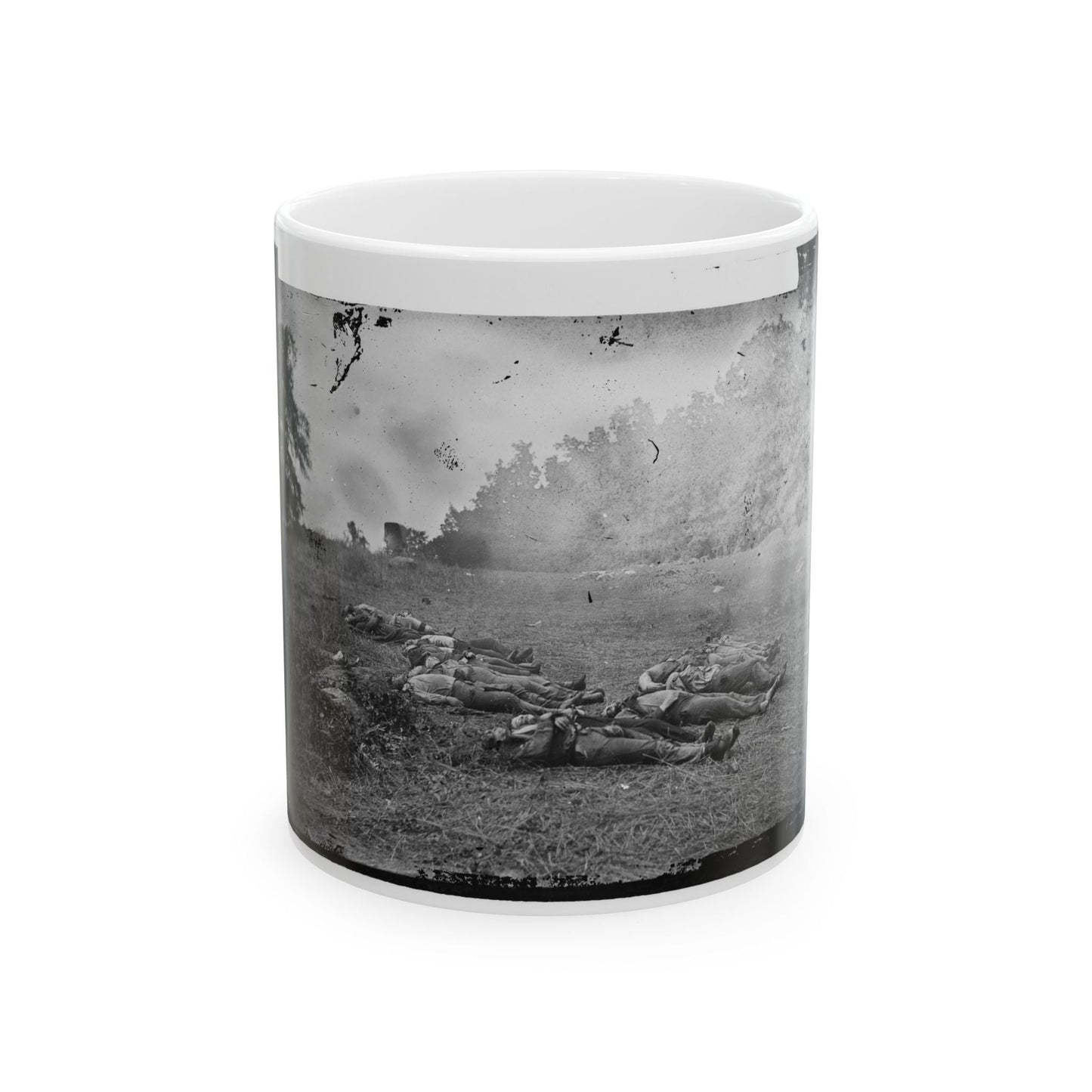 Gettysburg, Pa. Confederate Dead At The Edge Of The Rose Woods, July 5, 1863 (U.S. Civil War) White Coffee Mug