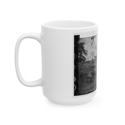 Gettysburg, Pa. Confederate Dead At The Edge Of The Rose Woods, July 5, 1863 (U.S. Civil War) White Coffee Mug-The Sticker Space