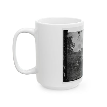 Gettysburg, Pa. Confederate Dead At The Edge Of The Rose Woods, July 5, 1863 (U.S. Civil War) White Coffee Mug