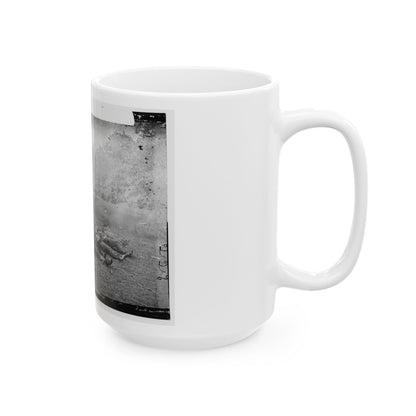 Gettysburg, Pa. Confederate Dead At The Edge Of The Rose Woods, July 5, 1863 (U.S. Civil War) White Coffee Mug