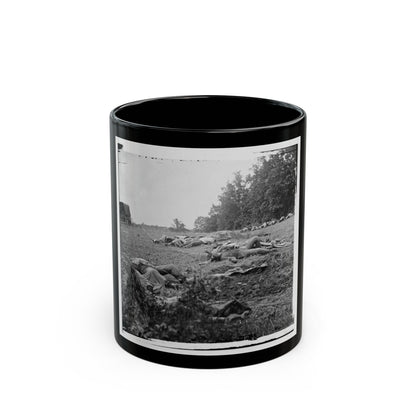 Gettysburg, Pa. Confederate Dead Gathered For Burial At The Edge Of The Rose Woods, July 5, 1863 (U.S. Civil War) Black Coffee Mug-11oz-The Sticker Space