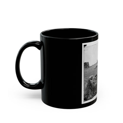 Gettysburg, Pa. Confederate Dead Gathered For Burial At The Edge Of The Rose Woods, July 5, 1863 (U.S. Civil War) Black Coffee Mug-The Sticker Space