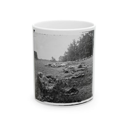 Gettysburg, Pa. Confederate Dead Gathered For Burial At The Edge Of The Rose Woods, July 5, 1863 (U.S. Civil War) White Coffee Mug