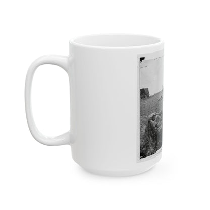 Gettysburg, Pa. Confederate Dead Gathered For Burial At The Edge Of The Rose Woods, July 5, 1863 (U.S. Civil War) White Coffee Mug