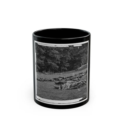 Gettysburg, Pa. Confederate Dead Gathered For Burial At The Southwestern Edge Of The Rose Woods, July 5, 1863 (U.S. Civil War) Black Coffee Mug