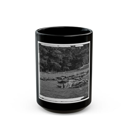 Gettysburg, Pa. Confederate Dead Gathered For Burial At The Southwestern Edge Of The Rose Woods, July 5, 1863 (U.S. Civil War) Black Coffee Mug