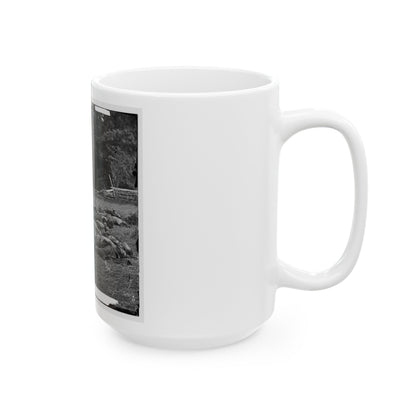 Gettysburg, Pa. Confederate Dead Gathered For Burial At The Southwestern Edge Of The Rose Woods, July 5, 1863 (U.S. Civil War) White Coffee Mug-The Sticker Space