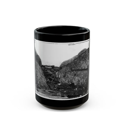 Gettysburg, Pa. Dead Confederate Soldier In Devil's Den (U.S. Civil War) Black Coffee Mug-15oz-The Sticker Space