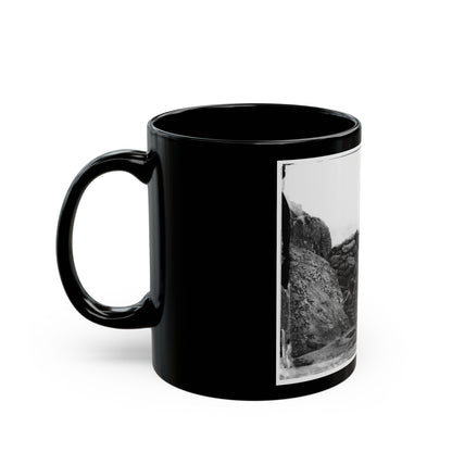 Gettysburg, Pa. Dead Confederate Soldier In Devil's Den (U.S. Civil War) Black Coffee Mug-The Sticker Space