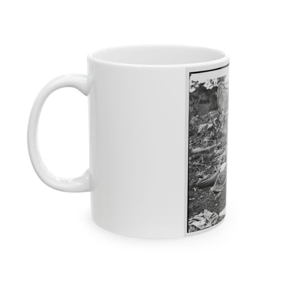 Gettysburg, Pa. Dead Confederate Soldiers In The Devil's Den (U.S. Civil War) White Coffee Mug-The Sticker Space