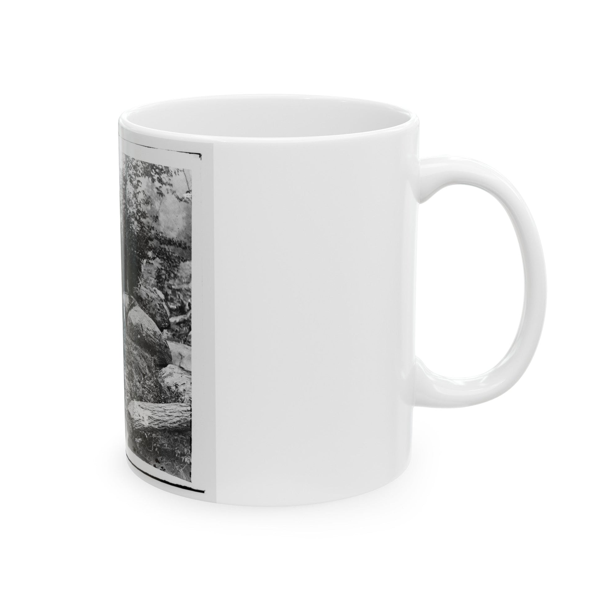 Gettysburg, Pa. Dead Confederate Soldiers In The Slaughter Pen At The Foot Of Little Round Top (U.S. Civil War) White Coffee Mug-The Sticker Space