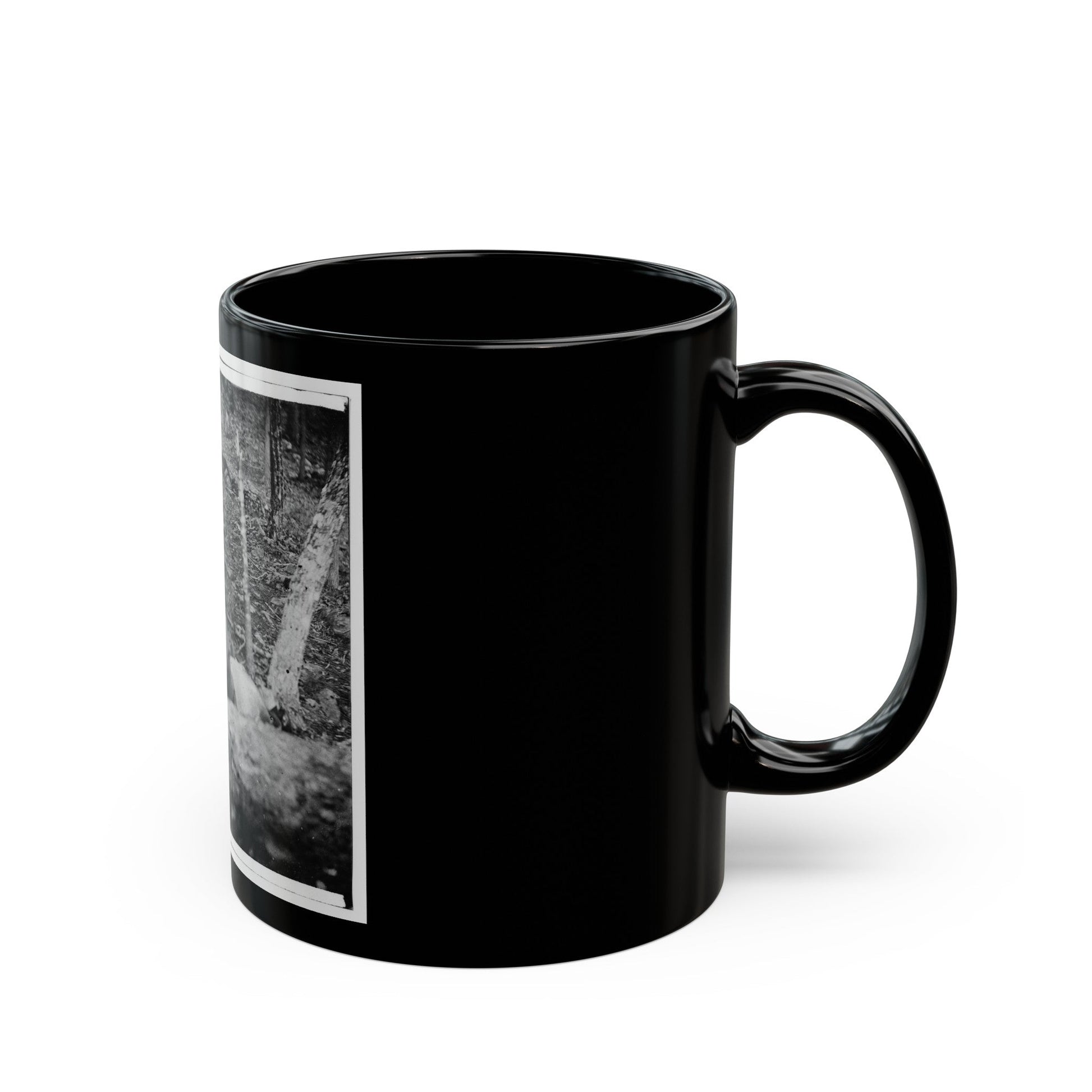 Gettysburg, Pa. Four Dead Soldiers In The Woods Near Little Round Top (U.S. Civil War) Black Coffee Mug-The Sticker Space