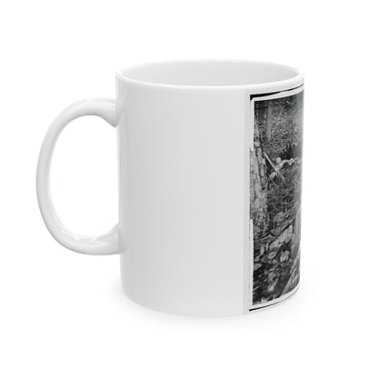 Gettysburg, Pa. Four Dead Soldiers In The Woods Near Little Round Top (U.S. Civil War) White Coffee Mug-The Sticker Space