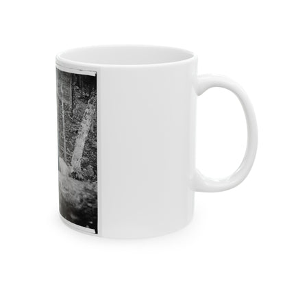 Gettysburg, Pa. Four Dead Soldiers In The Woods Near Little Round Top (U.S. Civil War) White Coffee Mug-The Sticker Space