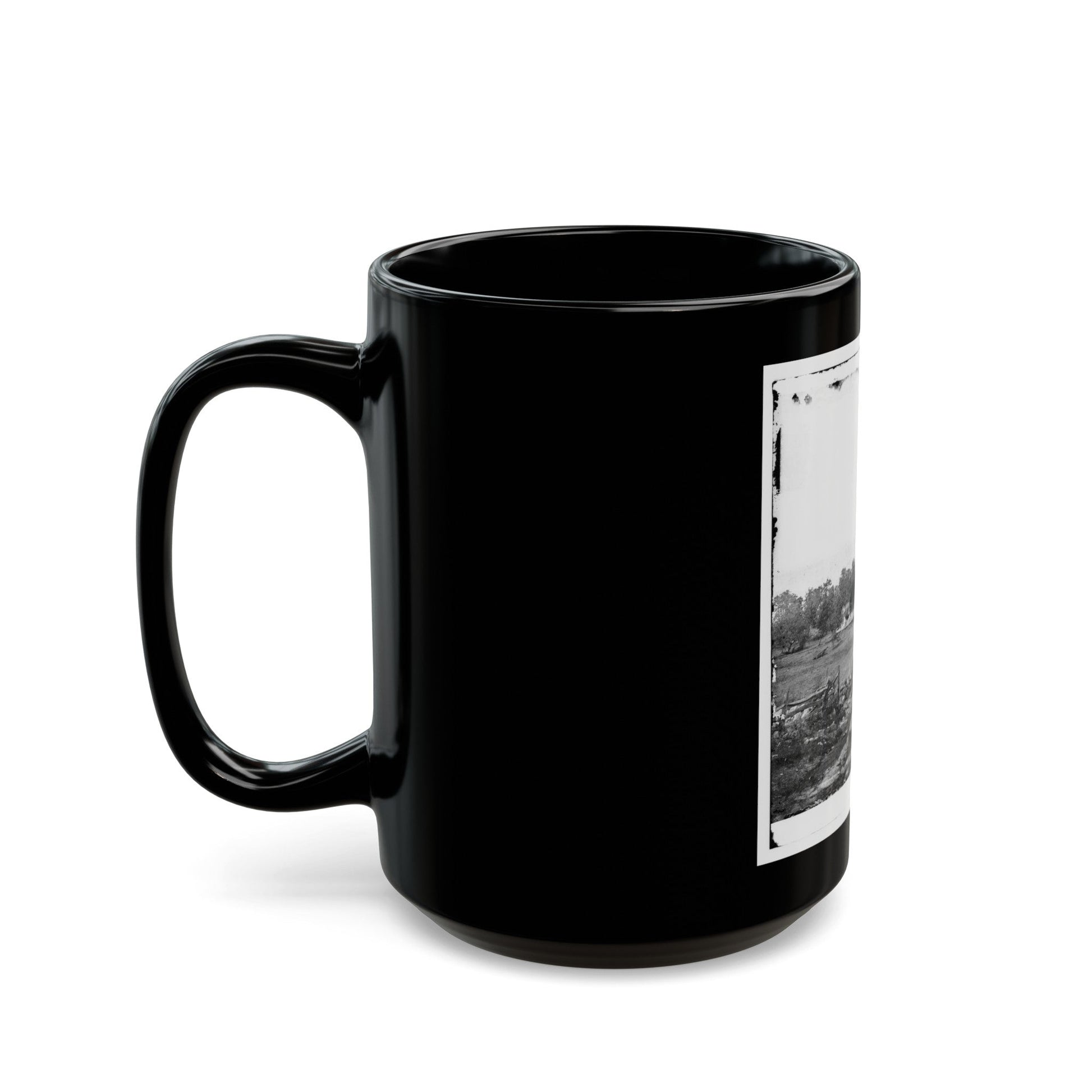 Gettysburg, Pa. Headquarters Of Gen. George G. Meade On Cemetery Ridge (U.S. Civil War) Black Coffee Mug-The Sticker Space