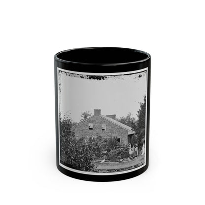 Gettysburg, Pa. Headquarters Of Gen. Robert E. Lee On The Chambersburg Pike (U.S. Civil War) Black Coffee Mug-11oz-The Sticker Space