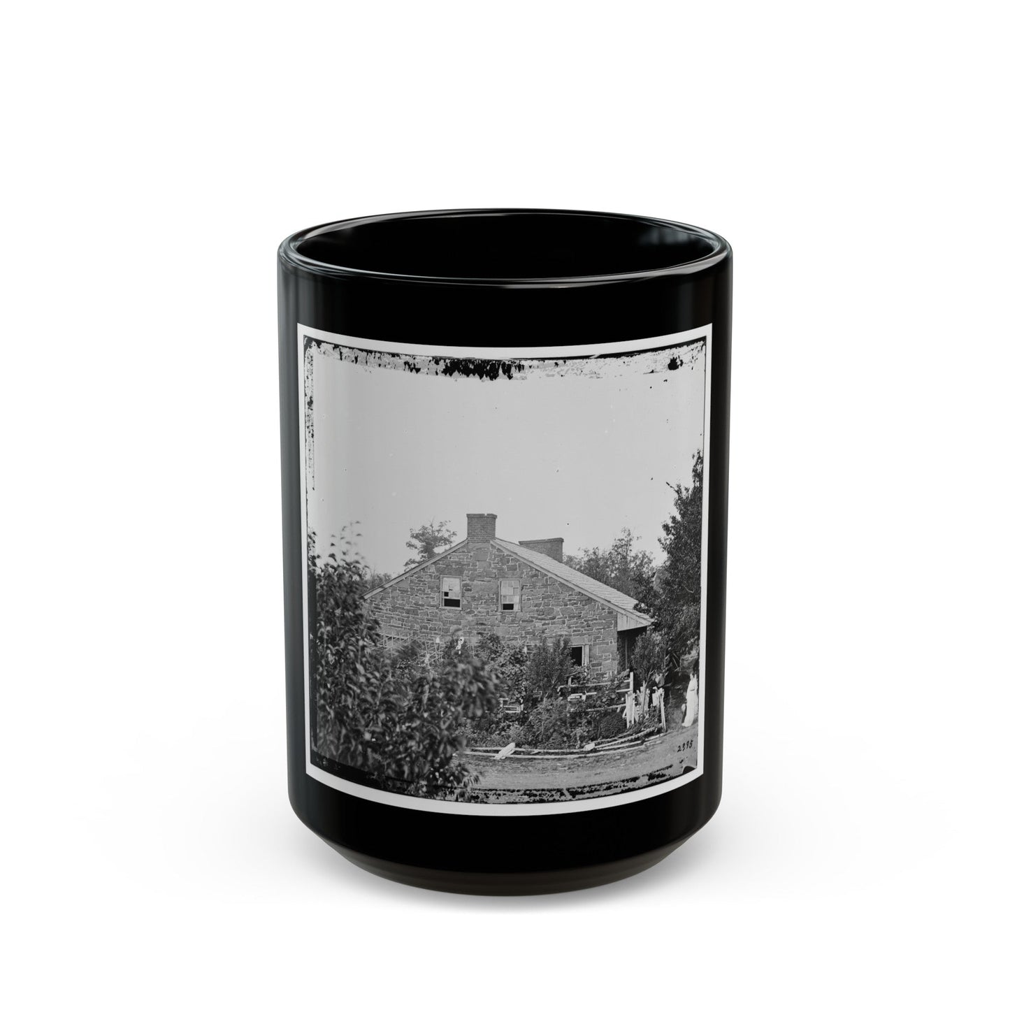 Gettysburg, Pa. Headquarters Of Gen. Robert E. Lee On The Chambersburg Pike (U.S. Civil War) Black Coffee Mug-15oz-The Sticker Space