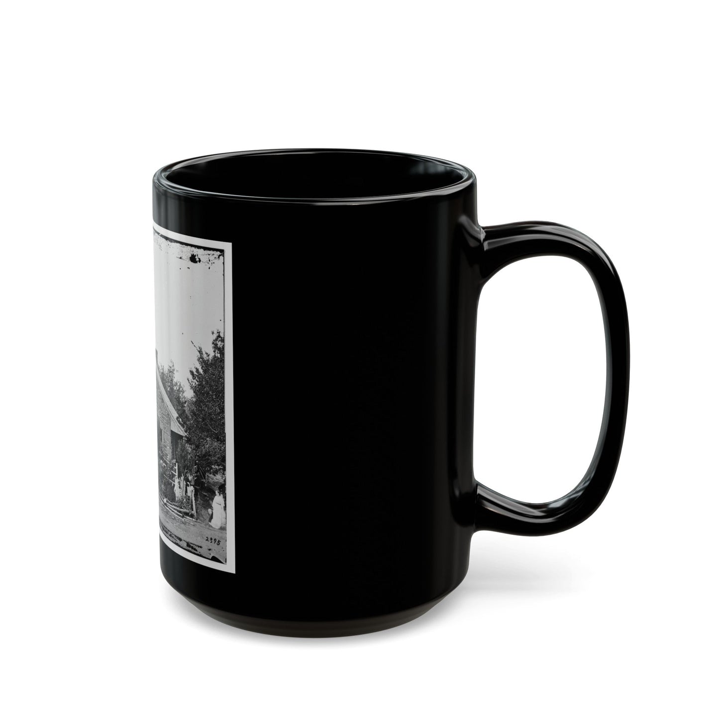 Gettysburg, Pa. Headquarters Of Gen. Robert E. Lee On The Chambersburg Pike (U.S. Civil War) Black Coffee Mug-The Sticker Space