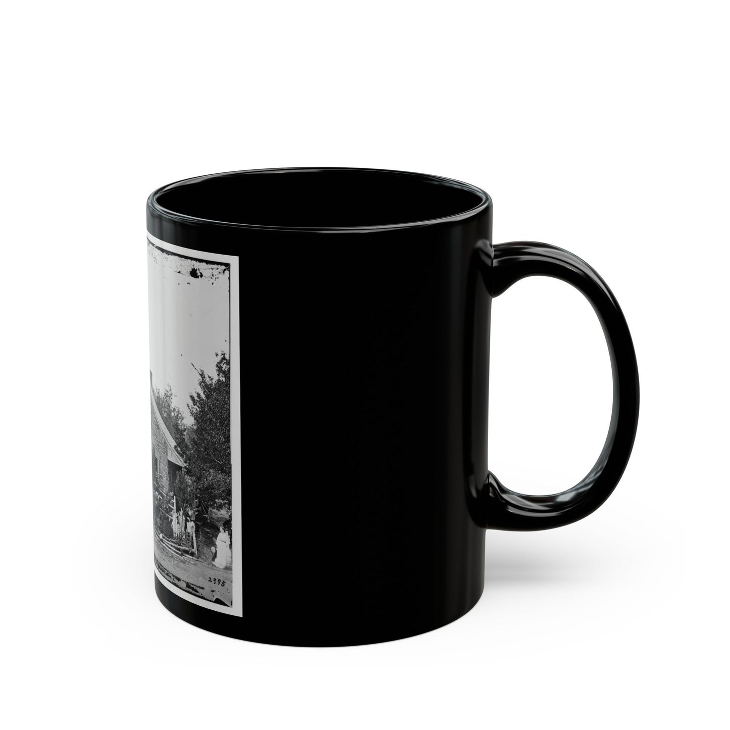 Gettysburg, Pa. Headquarters Of Gen. Robert E. Lee On The Chambersburg Pike (U.S. Civil War) Black Coffee Mug-The Sticker Space