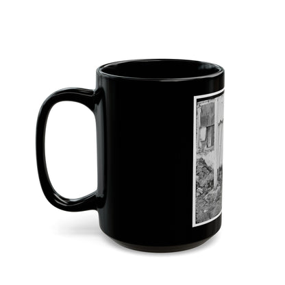 Gettysburg, Pa. John L. Burns, The Old Hero Of Gettysburg, With Gun And Crutches (U.S. Civil War) Black Coffee Mug-The Sticker Space